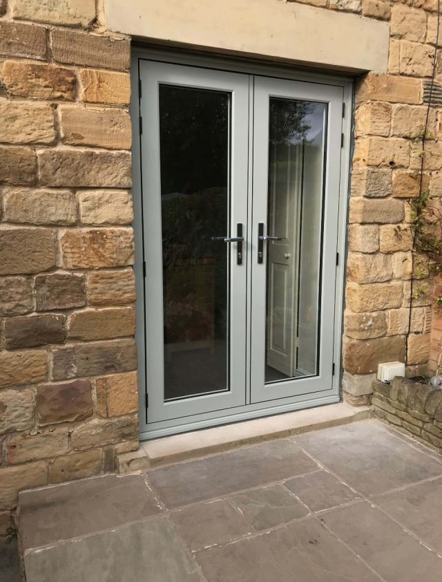 Grey Aluminium French Doors
