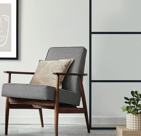 A chair with a heritage aluminium frame.